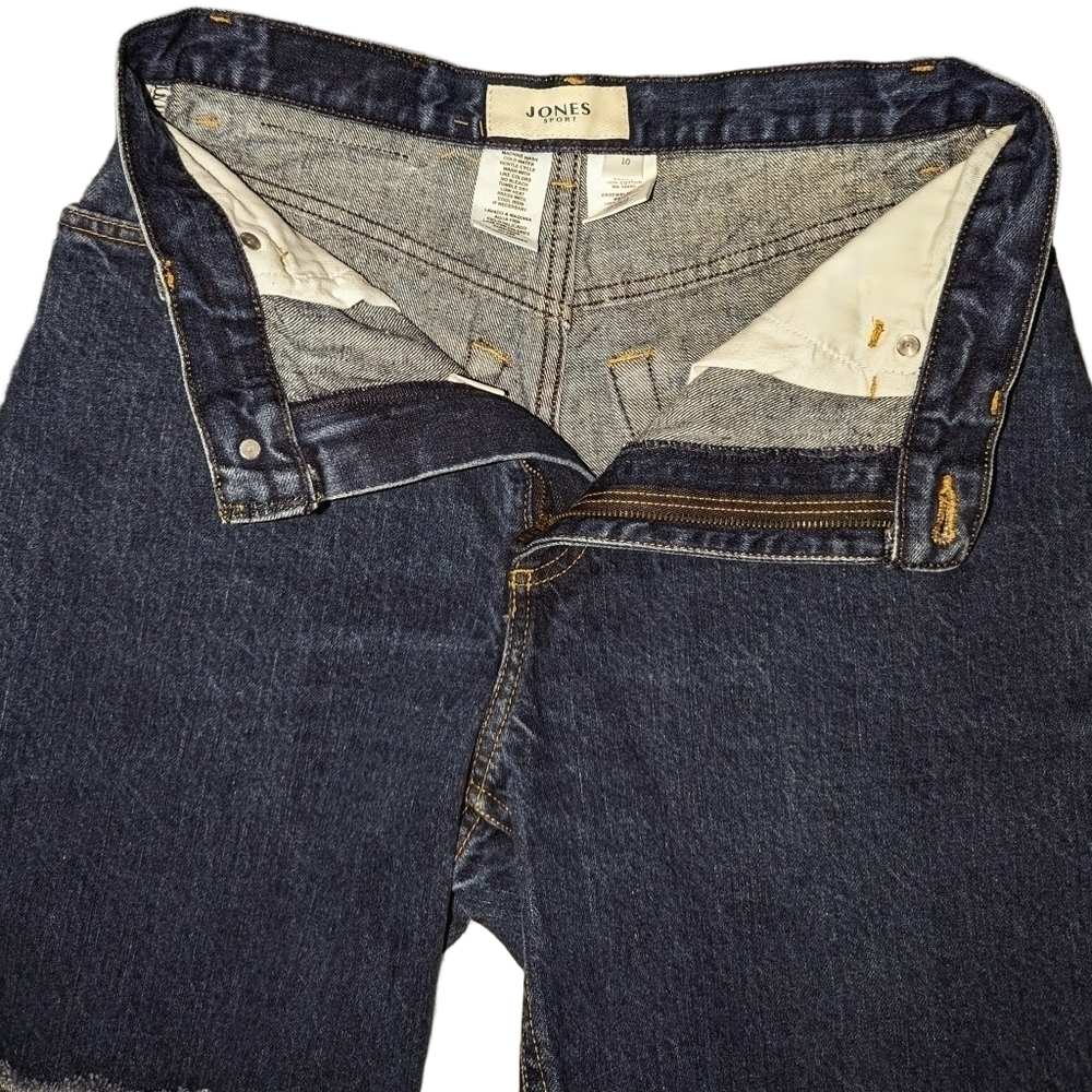 Jones Sport 10 M Jean Cut Off Shorts High-Waisted Medium Blue Jean Heavy denim - Picture 7 of 11